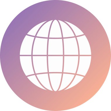 Küre. Web simgesi basit illüstrasyon