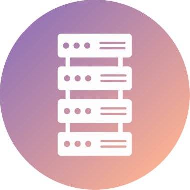 veritabanı. Web simgesi basit illüstrasyon