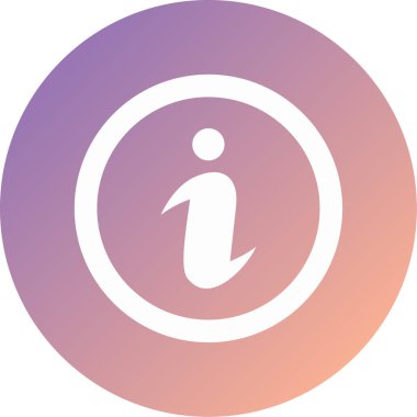 Bilgi. Web simgesi basit illüstrasyon