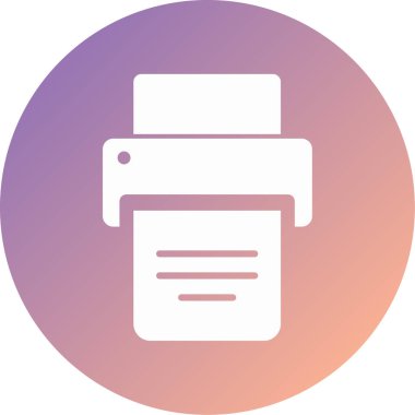 Yazıcı. Web simgesi basit illüstrasyon