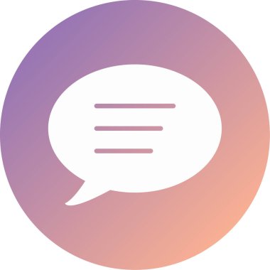 Konuş. Web simgesi basit illüstrasyon