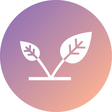 Yaprak simgesi, vektör illüstrasyonlu bitki