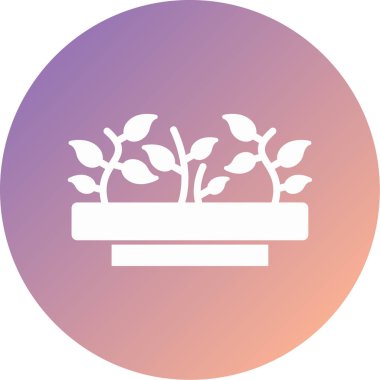 Bitkiler. Web simgesi basit illüstrasyon