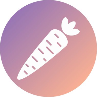 Havuç simgesi vektör illüstrasyonu