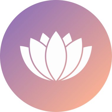 Nilüfer çiçeği ikonu vektör illüstrasyonu