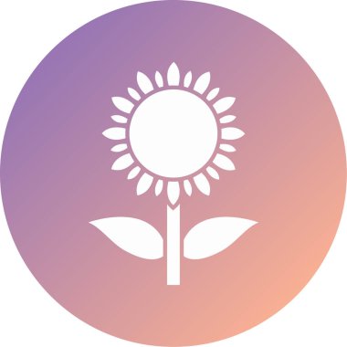 Çiçek. Web simgesi basit illüstrasyon