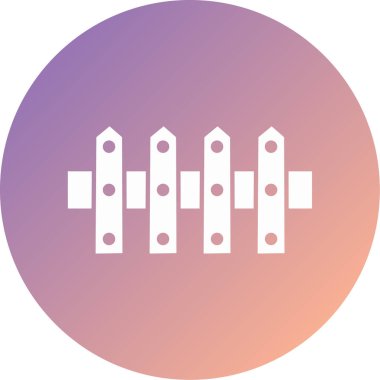 Çit. Web simgesi basit illüstrasyon