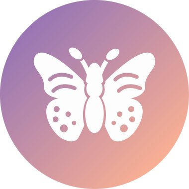 Kelebek simgesi vektör illüstrasyonu