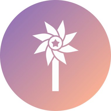 Çiçek. Web simgesi basit illüstrasyon