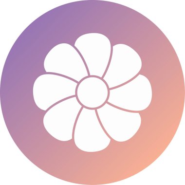 Çiçek. Web simgesi basit illüstrasyon