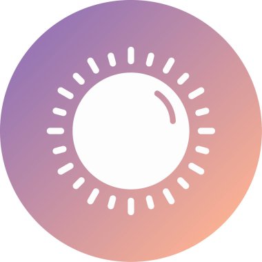 Güneş. Web simgesi basit illüstrasyon
