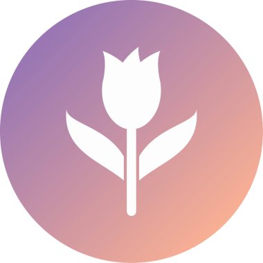 Lale. Web simgesi basit illüstrasyon