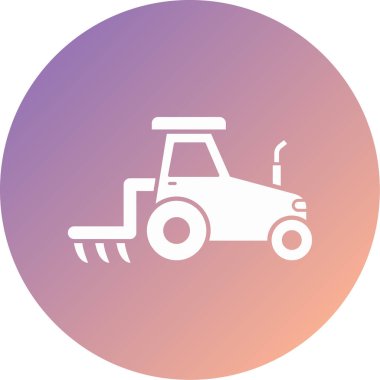 Traktör simgesinin illüstrasyon vektörü grafiği