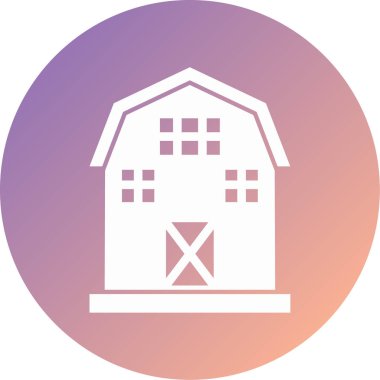 Modern çiftlik simgesinin vektör illüstrasyonu