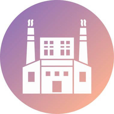 Fabrika simgesinin vektör illüstrasyonu