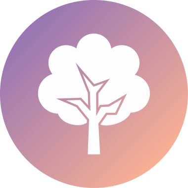 Ağaç. Web simgesi basit illüstrasyon