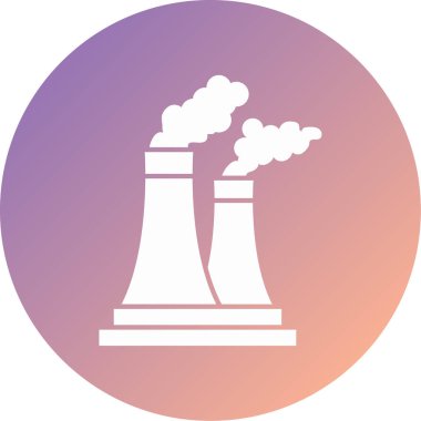 Fabrika. Web simgesi basit illüstrasyon