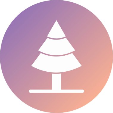 Noel ağacı simgesi vektör illüstrasyonuName