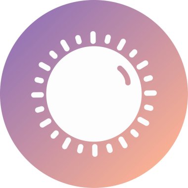 Güneş. Web simgesi basit illüstrasyon