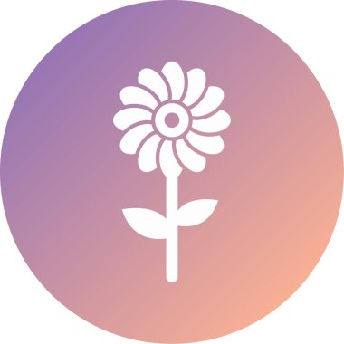 Çiçek. Web simgesi basit illüstrasyon