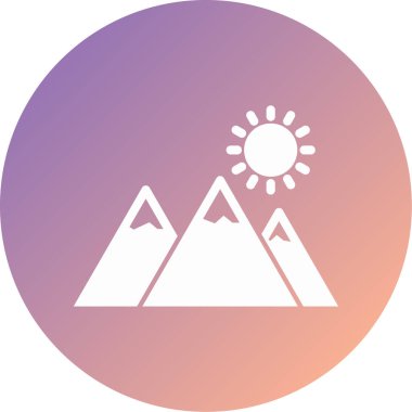 dağ simgesinin vektör illüstrasyonu