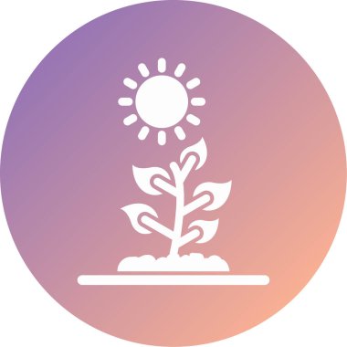 Bitki. Web simgesi basit illüstrasyon