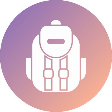 Sırt çantası. Web simgesi basit illüstrasyon