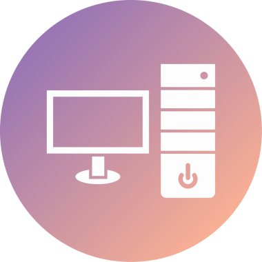 Bilgisayar. Web simgesi basit illüstrasyon