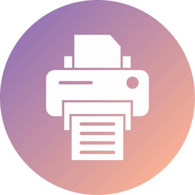 Yazıcı. Web simgesi basit illüstrasyon