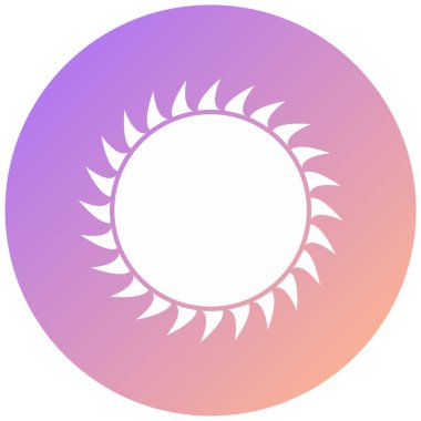 Güneş. Web simgesi basit illüstrasyon