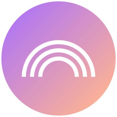 bulut, gökkuşağı, daire, bulut, hava, vektör. Basit resimleme