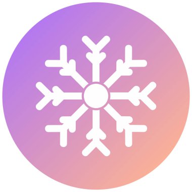 Kar tanesi. Web simgesi basit illüstrasyon