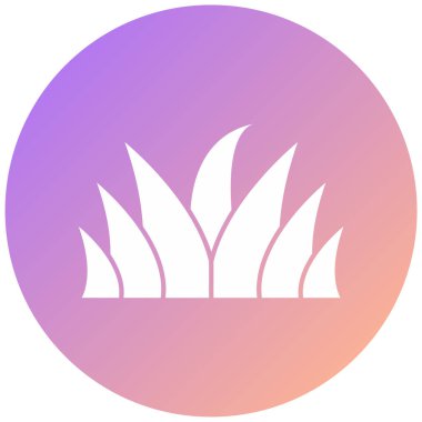 Çimenler. Web simgesi basit illüstrasyon