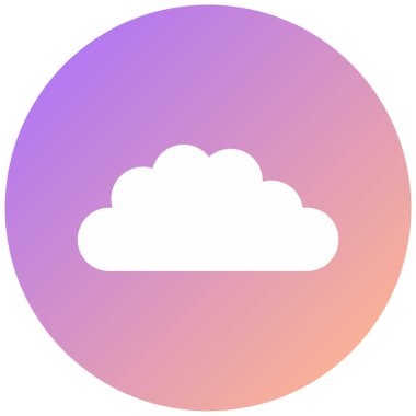 Bulut. Web simgesi basit illüstrasyon