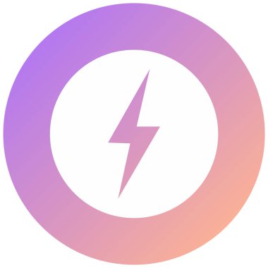 güç düz renkli vektör simgesi düzenlenebilir