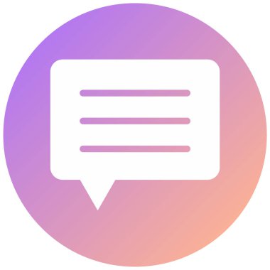 Konuş. Web simgesi basit illüstrasyon