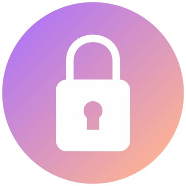 Kilit. Web simgesi basit illüstrasyon