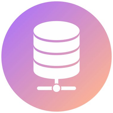 veritabanı. Web simgesi basit illüstrasyon