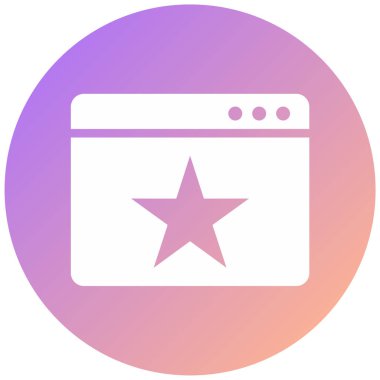 İnternet sitesi. Web simgesi basit illüstrasyon