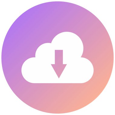 Bulut. Web simgesi basit illüstrasyon