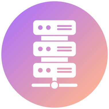 veritabanı. Web simgesi basit illüstrasyon