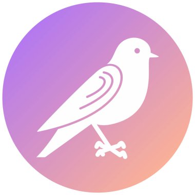 Kuş. Web simgesi basit illüstrasyon