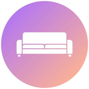 Kanepe. Web simgesi basit illüstrasyon