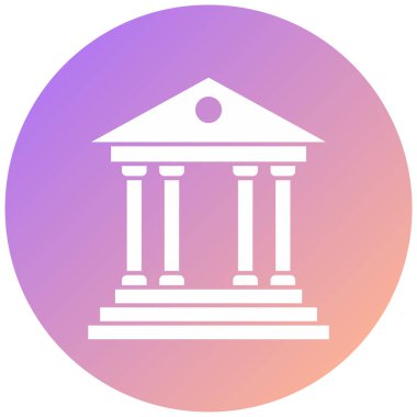 bank building vector icon modern simple design