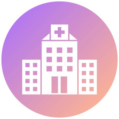 Hastane. Web simgesi basit illüstrasyon