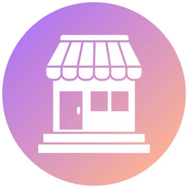 Dükkan. Web simgesi basit illüstrasyon