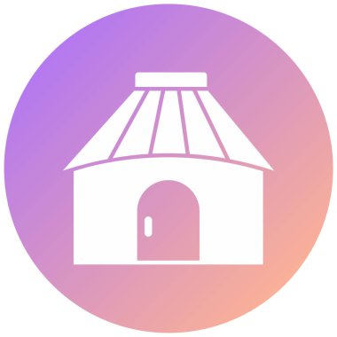 Benzersiz ev. Basit resimleme