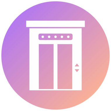 Otelde. Web simgesi basit illüstrasyon