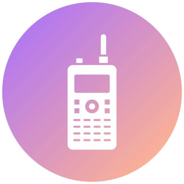 Cep telefonu simgesi, vektör illüstrasyonu