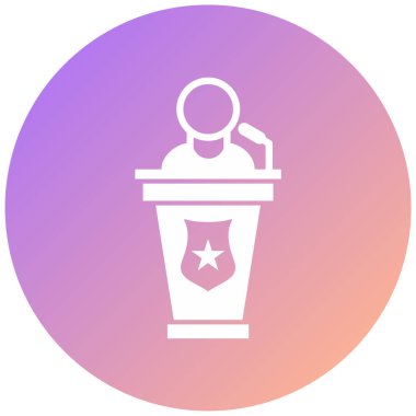 Podyum. Web simgesi basit illüstrasyon